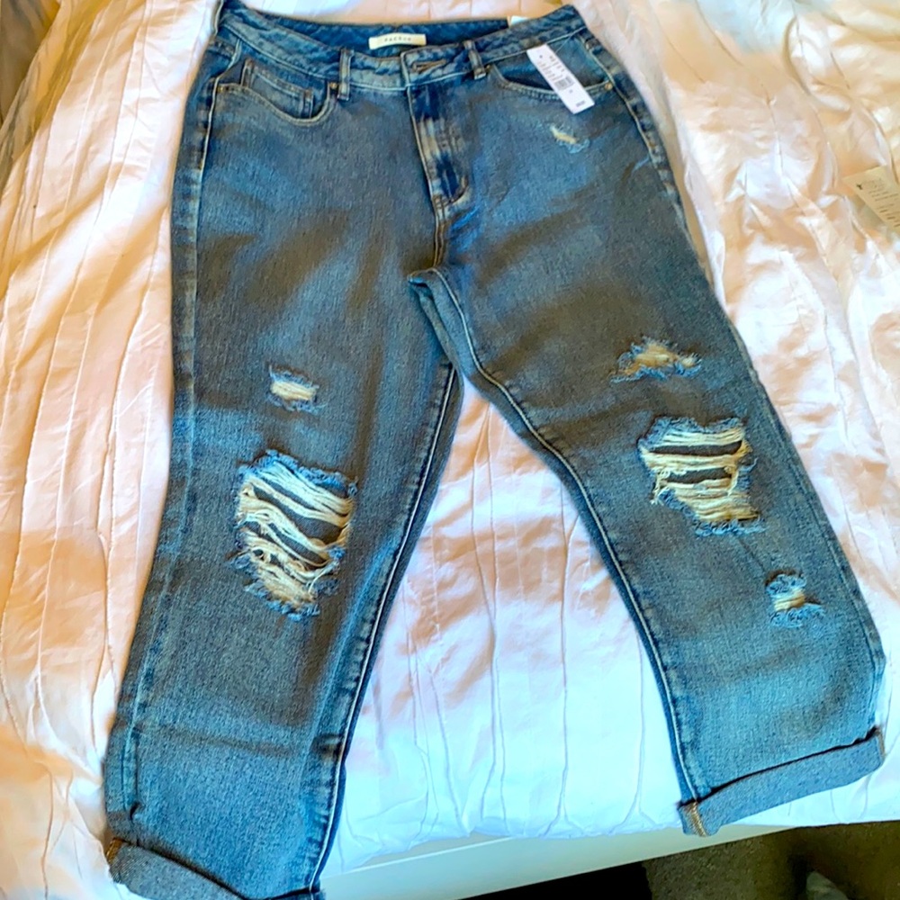 Pacsun Mom Jeans 29 NWT blue ripped